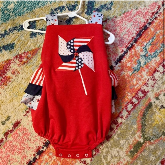 One Pieces Ric Rac Ruffles Perfect Patriotic 4th Of July Bubble